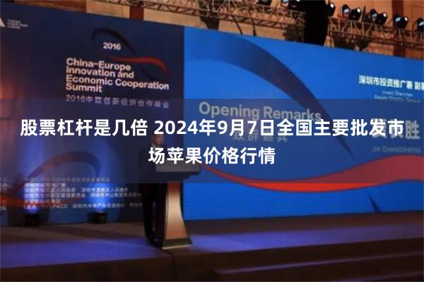 股票杠杆是几倍 2024年9月7日全国主要批发市场苹果价格行情