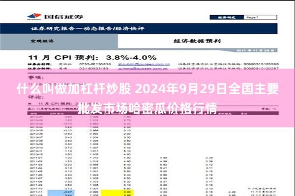 什么叫做加杠杆炒股 2024年9月29日全国主要批发市场哈密瓜价格行情