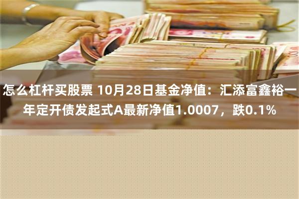 怎么杠杆买股票 10月28日基金净值：汇添富鑫裕一年定开债发起式A最新净值1.0007，跌0.1%