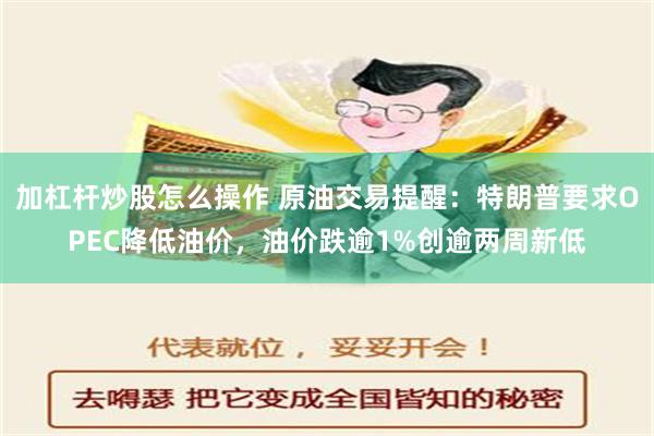 加杠杆炒股怎么操作 原油交易提醒：特朗普要求OPEC降低油价，油价跌逾1%创逾两周新低